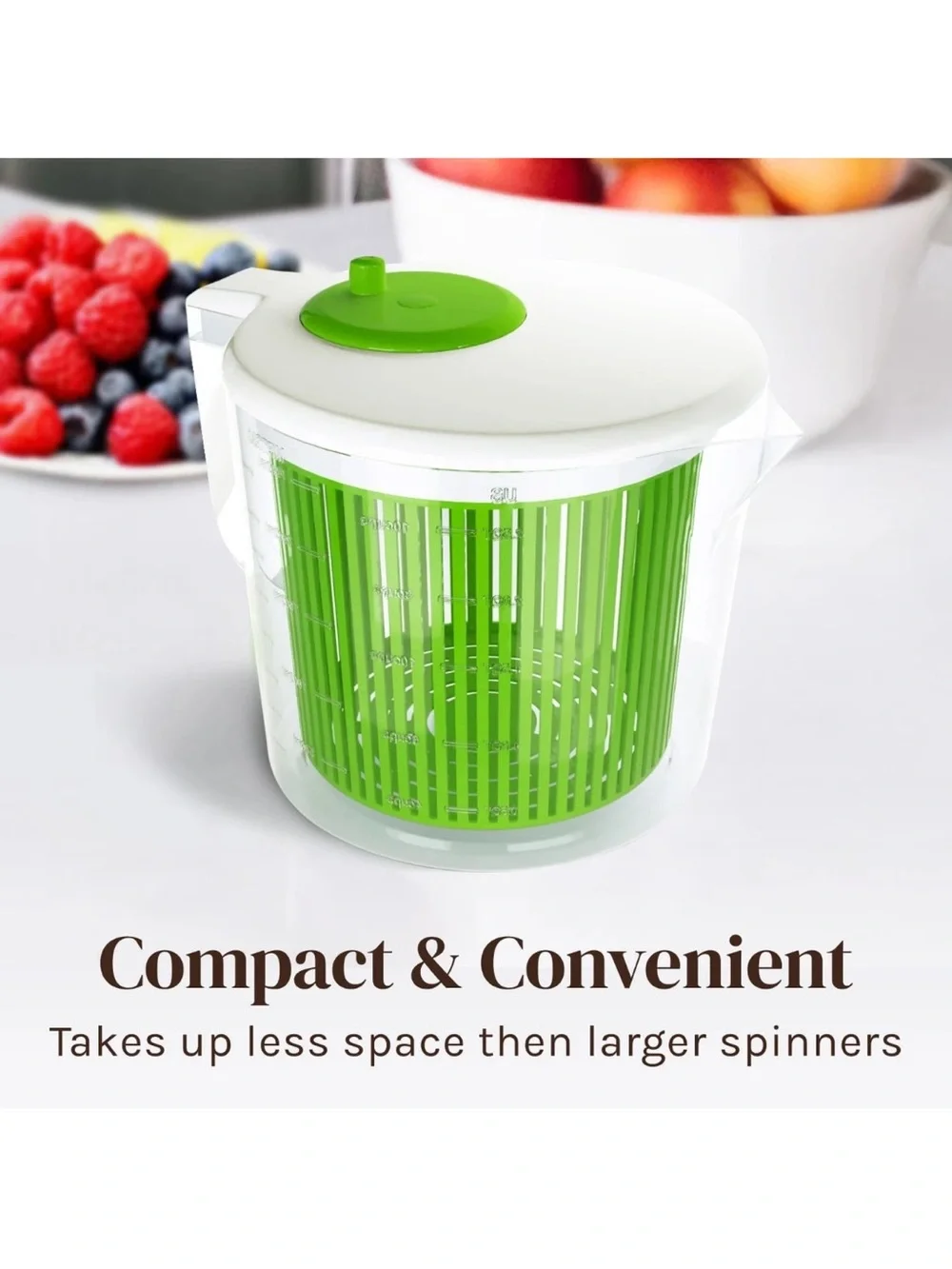 Salad Spinner & Colander Pitcher - Green